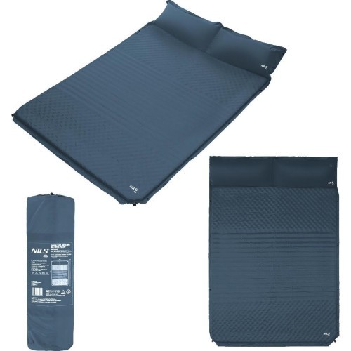 NC4060 ANTHRACITE SELF INFLATING DOUBLE MAT WITH CUSHION NILS CAMP