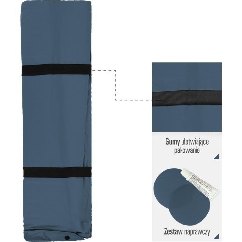 NC4060 ANTHRACITE SELF INFLATING DOUBLE MAT WITH CUSHION NILS CAMP