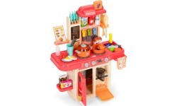 Kids kitchen sounds led steam generator 42 accessories pink