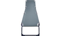Folding camping deckchair BERLIN grey