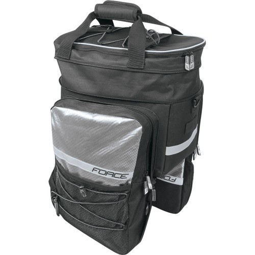 FORCE Large rear rack bag, 20 l, black