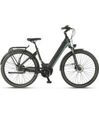 Электровелосипед Prophete Geniesser 4.0 28" 7 скоростей, размер рамы 19" (48 см), чёрный/зелёный