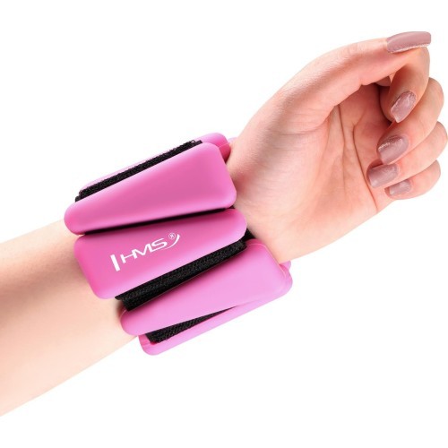 SNK01 PINK SILICONE EXERCISE WEIGHTS FOR ANKLE AND WRIST HMS