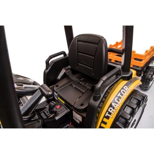 MEGA D68 traktors ar piekabi, dzeltens