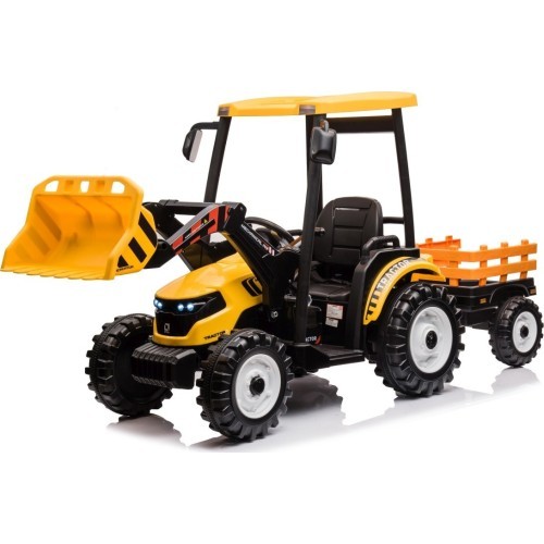 MEGA D68 Tractor Vehicle With Trailer Yellow