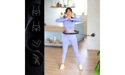 SET HULA HOOP HHW11 BLACK WITH WEIGHT + WAIST SUPPORT BR163 BLACK PLUS SIZE HMS