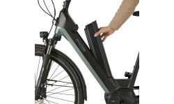 Elektriskais velosipēds Prophete Geniesser 4.0 28" 7 ātrumi, rāmja izmērs 19" (48 cm), melns/zaļš