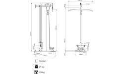 Sienas trose ar 2 vadotnēm MS-W103 2.0 - Marbo Sport