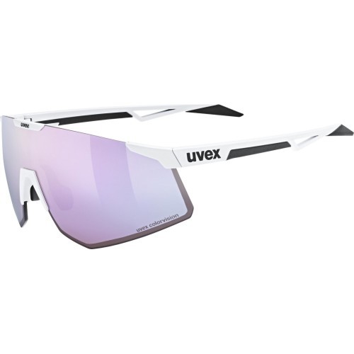 Brilles Uvex Pace Perform CV, white matt / mirror lavender