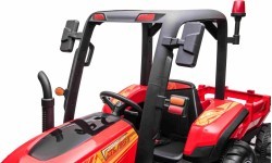 Traktors BLAST ar piekabi, sarkans