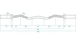 Izliekts olimpiskais stienis HMS GOL160 120 cm