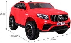 Bērnu elektromobilis Mercedes GLC 63S, sarkans
