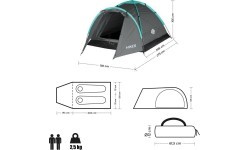 NC6010 GRAY CAMPING TENT HIKER NILS CAMP