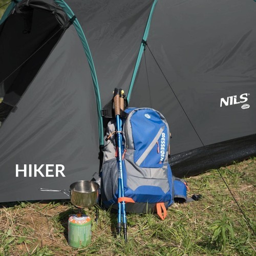 Туристическая палатка Nils Camp Hiker NC6010, серая