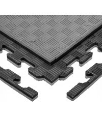 Tatami Puzzle Mat inSPORTline Sazegul 100 x 100 x 2 cm - šedo-černá, vzor 5 proužků