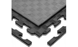 Tatami Puzzle Mat inSPORTline Sazegul 100 x 100 x 2 cm - šedo-černá, vzor 5 proužků