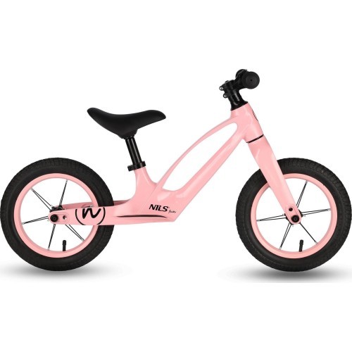 Balansa velosipēds NILS Fun RB901 LED ar 12 collu piepūšamiem riteņiem, rozā