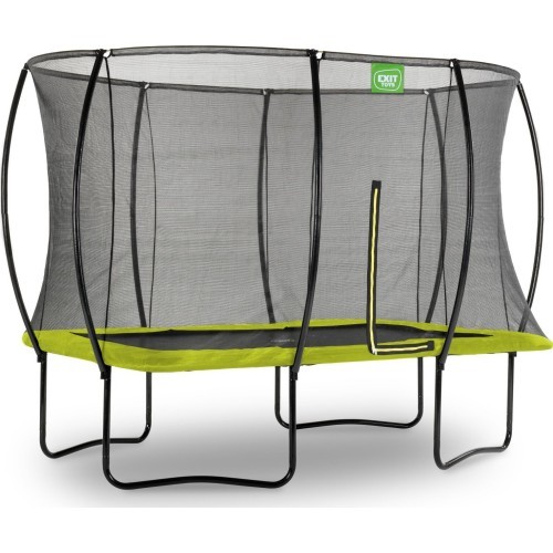 EXIT Silhouette trampoline 244x366cm - green Outdoor Rectangular Coil spring Above ground trampoline