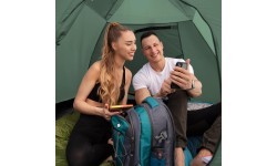 Kempinga telts Nils Camp Rocker NC6013, zaļi sarkana
