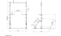 Stationary bar with stands and handrails for dips MS-U116 2.0 - Marbo Sport