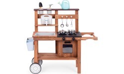 Outdoor mud kitchen for children with accessories fir wood ECOTOYS