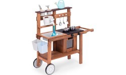 Уличная грязевая кухня для детей с аксессуарами, еловое дерево ECOTOYS
