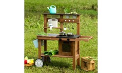 Outdoor mud kitchen for children with accessories fir wood ECOTOYS