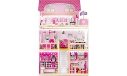 Wooden doolhouse with Furniture and LED EcoToys