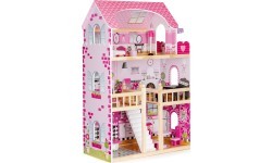 Wooden doolhouse with Furniture and LED EcoToys