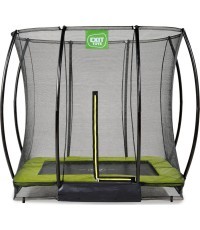 Встраиваемый в землю батут EXIT Silhouette 153x214 см с защитной сеткой, зелёный