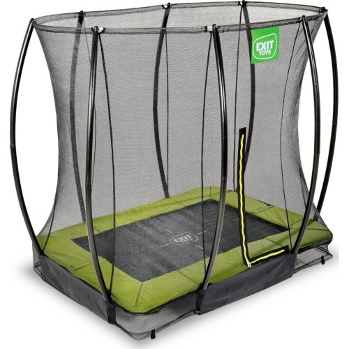 EXIT Silhouette ground trampoline 153x214cm with safety net - green