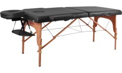 Massage Table inSPORTline Taisage 2-Piece Wooden - Black