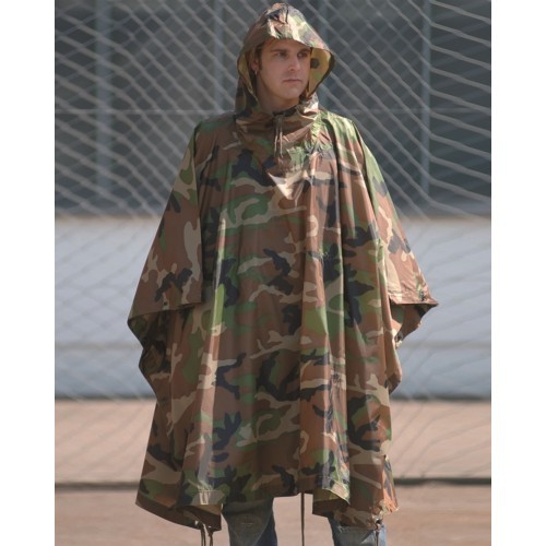 Дождевик-пончо MIL-TEC Ripstop, Woodland
