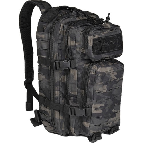 Uzbrukuma mugursoma Dark Camo, lāzergriezta, maza