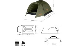 Туристическая палатка Nils Camp Hiker NC6010, хаки