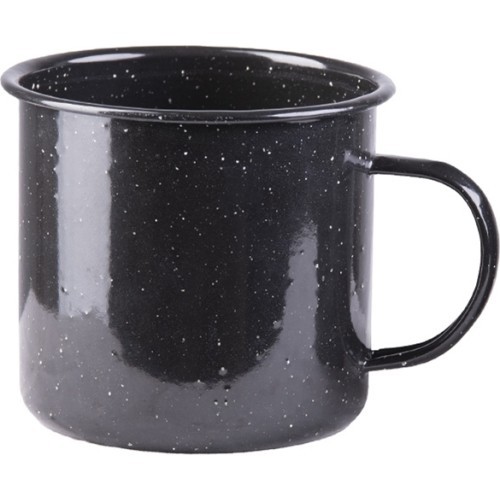 Melna emaljēta krūze, 680 ml