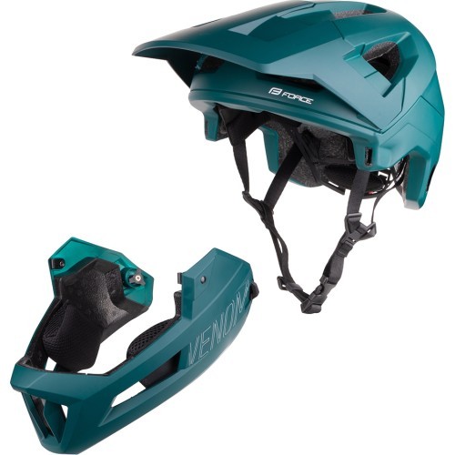 Downhill ķivere FORCE Venom, izmērs L/XL (58-61 cm), tirkīza