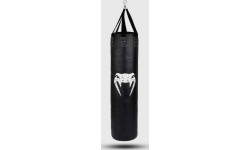 Venum Challenger boksa maiss + griestu āķis - melns/balts - pildīts - 130 cm