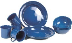 BLUE WESTERN 12-PCS DISHES ENAMELLED