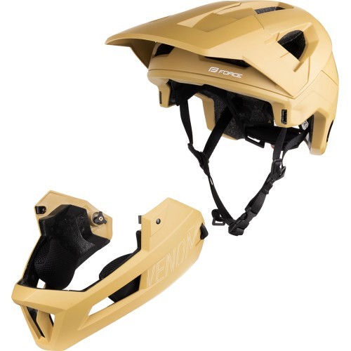 FORCE Venom nobrauciena ķivere, izmērs L/XL (58-61 cm), smilškrāsas