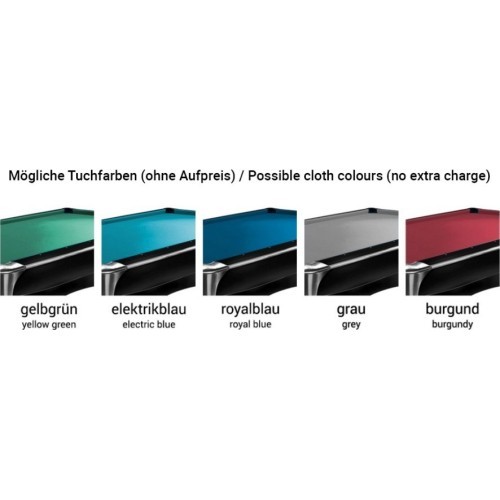 Бильярдный стол Pool Competition II, чёрный матовый, 8 футов, сукно Club Cloth жёлто-зелёное