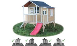 EXIT Loft 350 wooden playhouse - natural