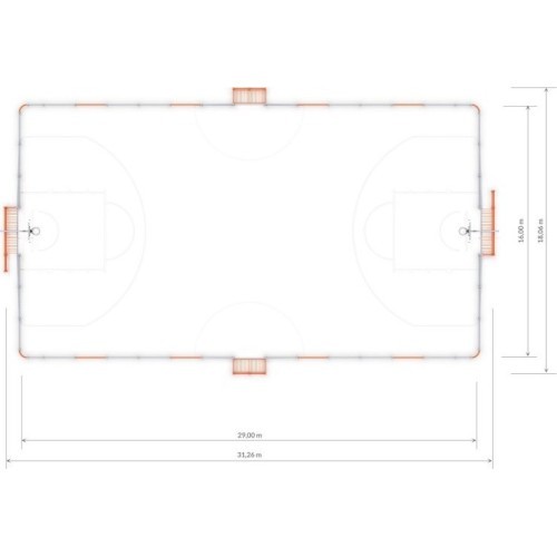 Futbola vārti Arena Inter-Play 5 (29x16 m)