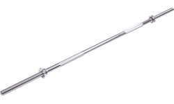 Straight Weightlifting Barbell inSPORTline Welenorty 220 cm / 30 mm with Threaded Ends and Collars