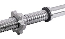 Straight Weightlifting Barbell inSPORTline Welenorty 220 cm / 30 mm with Threaded Ends and Collars