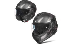 Откидной мотошлем W-TEC Zoroz P/J - Matt Black-Fluo Pink