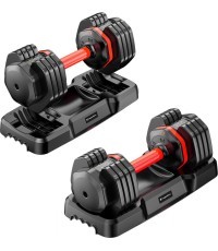 Regulējamu viensvaru hanteļu komplekts inSPORTline DuraBell® 2 x 6,5–24,5 kg