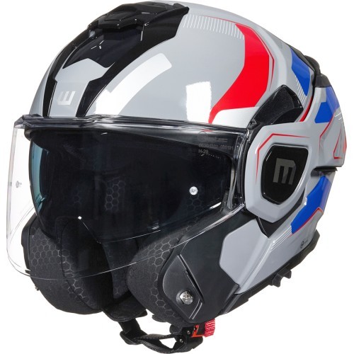 Flip-Up Motorcycle Helmet W-TEC Zoroz P/J - Matt Black-Fluo Pink