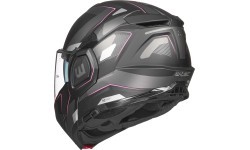 Откидной мотошлем W-TEC Zoroz P/J - Matt Black-Fluo Pink
