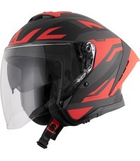 Motorcycle Helmet W-TEC Voltik Graphic - Red